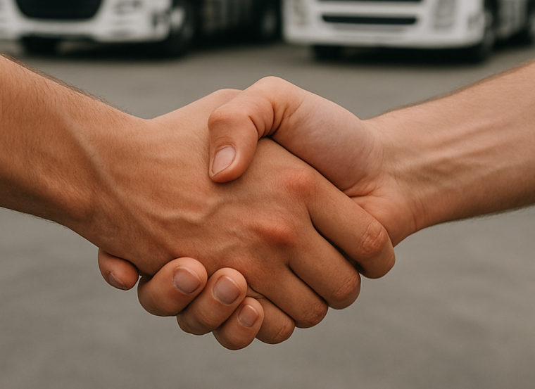 Personas dandose las manos